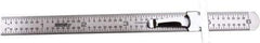 Johnson Level & Tool - 6" Long, 1/32, 1/64" and 1mm Graduation, Steel Rule - English Graduation Style, Gray, Anodized Finish - All Tool & Supply