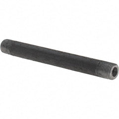 Made in USA - Schedule 80, 1/8" Diam x 3-1/2" Long Black Pipe Nipple - Threaded - All Tool & Supply