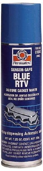 Permatex - 7-1/4 oz Sensor-Safe Gasket Maker - -65 to 500°F, Blue, Comes in Aerosol Can - All Tool & Supply