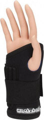 PRO-SAFE - Size M, Neoprene, Left or Right Hand Wrist Support - 1 Strap, 6-1/8 to 6-7/8 Inch Wrist, Thumb Loop, Black - All Tool & Supply