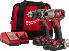 Milwaukee Tool - 18 Volt Cordless Tool Combination Kit - Includes Compact Drill/Driver & Impact Driver, Lithium-Ion Battery Included - All Tool & Supply