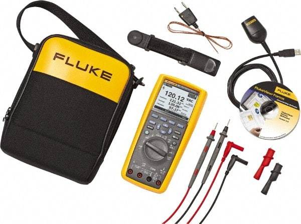 Fluke - 16 Piece, Electrical Test Equipment Combination Kit - 1,000 Volt Max, 10 Max Amp - All Tool & Supply