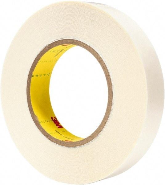 3M - 1" x 36 Yd Synthetic Rubber Adhesive Double Sided Tape - 9 mil Thick, White, Synthetic Rubber Liner - All Tool & Supply