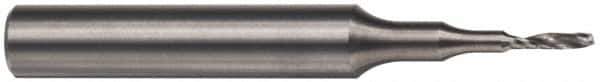 Accupro - 5mm Cutting Diam x 28mm Length of Cut, 1 Flute, Upcut Spiral Router Bit - Uncoated, Right Hand Cut, Solid Carbide, 75mm OAL x 6mm Shank Diam, Single Edge, 21° Helix Angle - All Tool & Supply