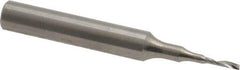 Onsrud - 1/16" Cutting Diam x 1/4" Length of Cut, 1 Flute, Upcut Spiral Router Bit - Uncoated, Right Hand Cut, Solid Carbide, 2" OAL x 1/4" Shank Diam, Single Edge, 21° Helix Angle - All Tool & Supply