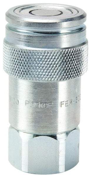 Parker - 1-1/16-12 SAE Steel Hydraulic Hose Female Straight Thread Coupler & No Lock Fitting - 3,625 psi - All Tool & Supply