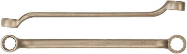 Ampco - 7/8" x 1-1/16" 12 Point Offset Box Wrench - Double End, 15-1/8" OAL, Aluminum Bronze - All Tool & Supply