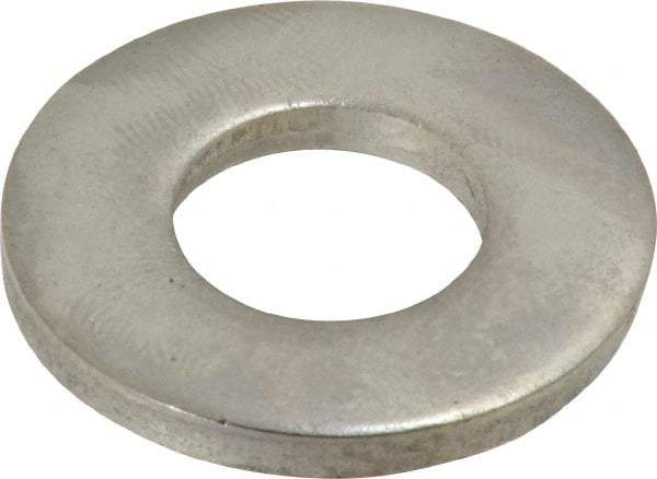 Gibraltar - 1/2" Screw, Grade 18-8 Stainless Steel Standard Flat Washer - 17/32" ID x 1-1/8" OD, 1/8" Thick, Plain Finish - All Tool & Supply