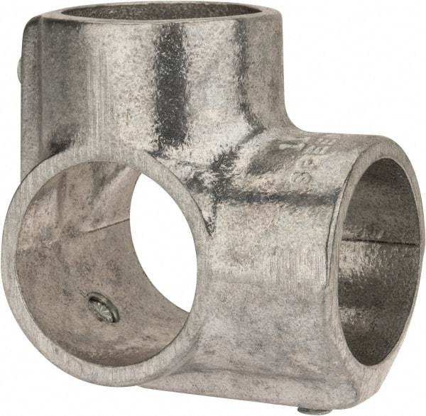 Hollaender - 1-1/4" Pipe, Side Outlet Tee-E, Aluminum Alloy Tee Pipe Rail Fitting - Bright Finish - All Tool & Supply