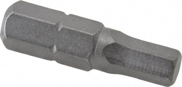 Wera - 3/16" Hex Screwdriver Bit - 1/4" Drive, 1" OAL - All Tool & Supply