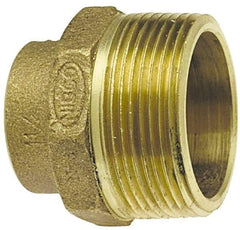 NIBCO - 1-1/4", Cast Copper Drain, Waste & Vent Pipe Trap Adapter - 1-1/4" Tube OD, O.D. Tube x M - All Tool & Supply