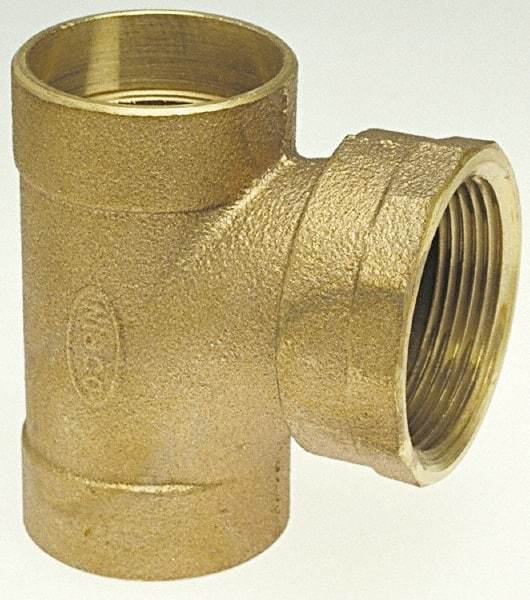 NIBCO - 1-1/2", Cast Copper Drain, Waste & Vent Pipe Tee - C x C x F - All Tool & Supply