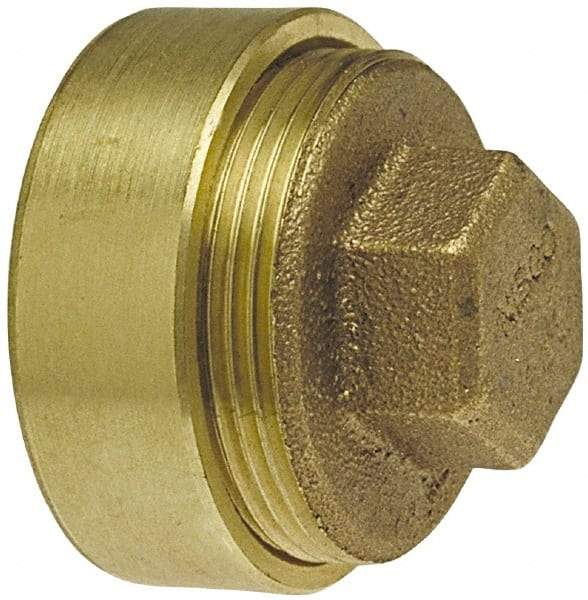 NIBCO - 3 x 2-1/2", Cast Copper Drain, Waste & Vent Pipe Flush Cleanout - Ftg x CO with Plug - All Tool & Supply