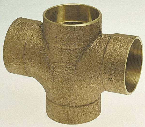 NIBCO - 2", Cast Copper Drain, Waste & Vent Pipe Double Tee - C x C x C x C - All Tool & Supply