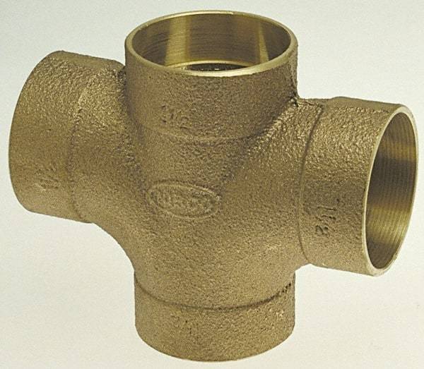 NIBCO - 1-1/2", Cast Copper Drain, Waste & Vent Pipe Double Tee - C x C x C x C - All Tool & Supply