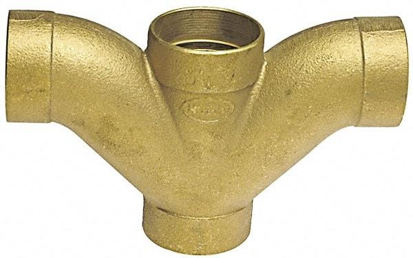 NIBCO - 2", Cast Copper Drain, Waste & Vent Pipe Double Long Turn T Y - C x C x C x C - All Tool & Supply