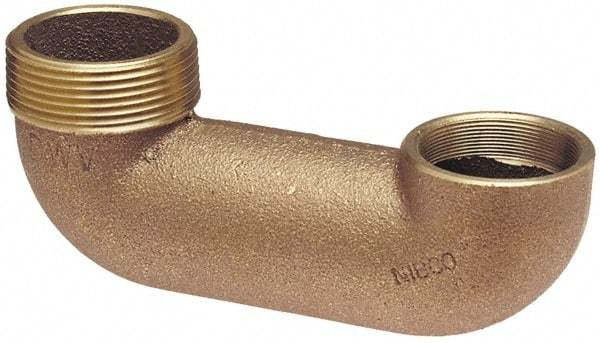 NIBCO - 1-1/2", Cast Copper Drain, Waste & Vent Pipe Trap Upturn - M x S - All Tool & Supply