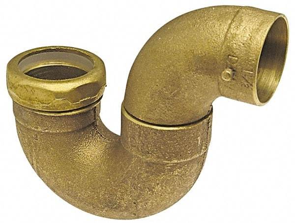 NIBCO - 1-1/2", Cast Copper Drain, Waste & Vent Pipe P Trap - C x SJ - All Tool & Supply