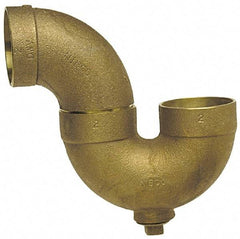 NIBCO - 3", Cast Copper Drain, Waste & Vent Pipe P Trap with CO - C x C with Plugs - All Tool & Supply