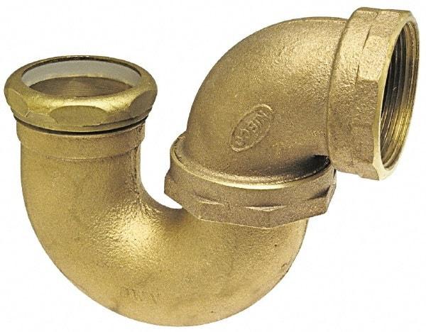 NIBCO - 2", Cast Copper Drain, Waste & Vent Pipe P Trap with Union - F x SJ - All Tool & Supply