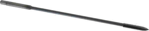 Kennametal - #10-24 UNC 2 Flute H3 Oxide Finish High Speed Steel Spiral Point Extension Tap - Plug Chamfer, 6" OAL, 2B/3B Class of Fit - Exact Industrial Supply