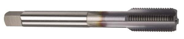 OSG - 7/16-14 UNC 4 Flute TiCN Finish Powdered Metal Straight Flute Machine Tap - Bottoming, Right Hand Thread, 100mm OAL, 1-7/16" Thread Length, H5 Limit, Oversize, Through Coolant - All Tool & Supply