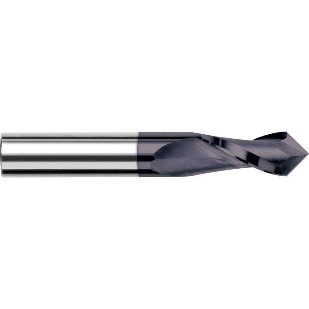 Harvey Tool - 1/2" Diam, 1" LOC, 2 Flute 90° Point Angle Solid Carbide Drill Mill - Exact Industrial Supply