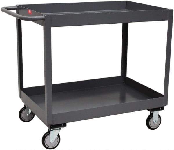 Jamco - 1,200 Lb Capacity, 30" Wide x 18" Long x 39" High Deep Shelf Cart - 2 Shelf, Steel - All Tool & Supply