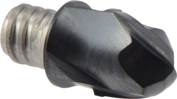 Iscar - MM EB Grade IC908 Carbide Ball Nose Milling Tip Insert - TiAlN Finish, 2 Flutes, 3/8" Cutting Diam, 0.275" Depth of Cut, 0.512" Extension, 3/16" Cnr Rad, 30° Helix - All Tool & Supply