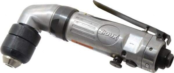 Sioux Tools - 3/8" Reversible Keyless Chuck - Right Angle Handle, 1,200 RPM, 10 CFM, 0.33 hp - All Tool & Supply