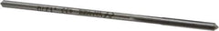 Made in USA - 0.127" High Speed Steel 4 Flute Chucking Reamer - Straight Flute, 0.119" Straight Shank, 7/8" Flute Length, 3-1/2" OAL - All Tool & Supply