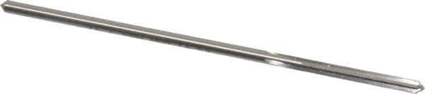 Made in USA - 0.1295" High Speed Steel 4 Flute Chucking Reamer - Straight Flute, 0.119" Straight Shank, 7/8" Flute Length, 3-1/2" OAL - All Tool & Supply