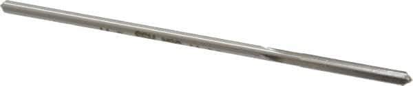 Made in USA - 0.1345" High Speed Steel 4 Flute Chucking Reamer - Straight Flute, 0.119" Straight Shank, 7/8" Flute Length, 3-1/2" OAL - All Tool & Supply