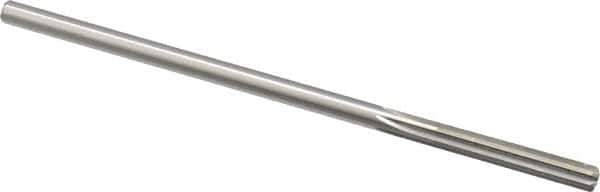 Made in USA - 0.2035" High Speed Steel 6 Flute Chucking Reamer - Straight Flute, 0.1945" Straight Shank, 1-1/4" Flute Length, 5" OAL - All Tool & Supply