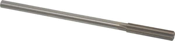 Made in USA - 3/8" High Speed Steel 6 Flute Chucking Reamer - Straight Flute, 0.3105" Straight Shank, 1-3/4" Flute Length, 7" OAL - All Tool & Supply