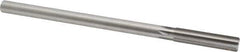 Made in USA - 0.476" High Speed Steel 6 Flute Chucking Reamer - Straight Flute, 0.4355" Straight Shank, 2" Flute Length, 8" OAL - All Tool & Supply