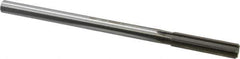 Made in USA - 0.489" High Speed Steel 6 Flute Chucking Reamer - Straight Flute, 0.4355" Straight Shank, 2" Flute Length, 8" OAL - All Tool & Supply