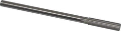 Made in USA - 1/2" High Speed Steel 6 Flute Chucking Reamer - Straight Flute, 0.4355" Straight Shank, 2" Flute Length, 8" OAL - All Tool & Supply