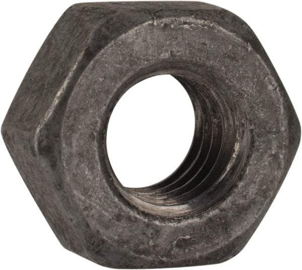 Value Collection - 5/16-18 UNC Steel Right Hand Heavy Hex Nut - 9/16" Across Flats, 19/64" High, Hot Dipped Galvanized Finish - All Tool & Supply