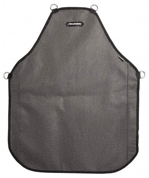 HexArmor - 24 x 30" Cut Resistant Bib Apron - SuperFabric, 23 oz Material, Gray, 0 Pockets, Hook & Loop Closure - All Tool & Supply