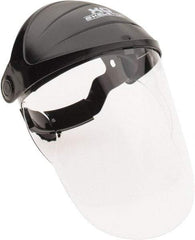 MCR Safety - Nylon Black Ratchet Adjustment, Face Shield & Headgear Set - 12-1/2" Wide x 9" High x 0.05" Thick, Scratch Resistant, Clear Window - All Tool & Supply