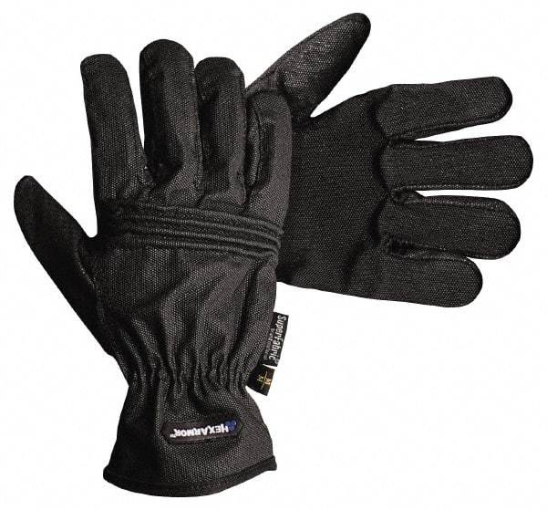 HexArmor - Size L (9), ANSI Cut Lvl A9, Puncture Lvl 3, Abrasion Lvl 5, Silicone Rubber Coated Cut & Puncture Resistant Gloves - 11" Long, Fully Coated Coated, SuperFabric Lining, Black, Paired - All Tool & Supply