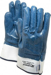 HexArmor - Size M (8), ANSI Cut Lvl A9, Puncture Lvl 5, Nitrile Coated Cut & Puncture Resistant Gloves - 9.5" Long, Fully Coated Coated, SuperFabric Lining, Safety Cuff, Blue, Paired - All Tool & Supply