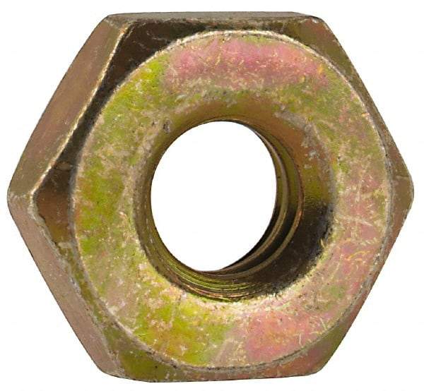 Made in USA - #10-24 UN Steel Right Hand Machine Screw Hex Nut - 3/8" Across Flats, 0.13" High, Cadmium-Plated Finish - All Tool & Supply