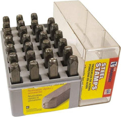 C.H. Hanson - 27 Piece, 1/16" Character Steel Stamp Set - Letters, Reverse - All Tool & Supply