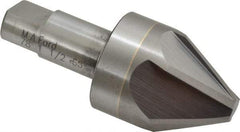 M.A. Ford - 1-1/2" Head Diam, 3/4" Shank Diam, 6 Flute 60° Solid Carbide Countersink - Bright Finish, 3-1/2" OAL, 0.43" Nose Diam, Single End, Straight Shank, Right Hand Cut - All Tool & Supply