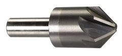 M.A. Ford - 1" Head Diam, 1/2" Shank Diam, 6 Flute 100° Solid Carbide Countersink - Bright Finish, 2-3/4" OAL, 1/4" Nose Diam, Single End, Straight Shank, Right Hand Cut - All Tool & Supply