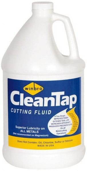 Winfield Brooks - CleanTap, 1 Gal Bottle Cutting & Tapping Fluid - Water Soluble, For Machining - All Tool & Supply