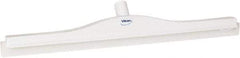 Vikan - 24" Rubber Blade Floor Squeegee - Double Edge, White, Plastic Holder - All Tool & Supply