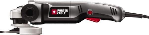 Porter-Cable - 4-1/2" Wheel Diam, 10,000 RPM, Corded Angle & Disc Grinder - 5/8-11 Spindle, 120 Volts, 7.5 Amps - All Tool & Supply